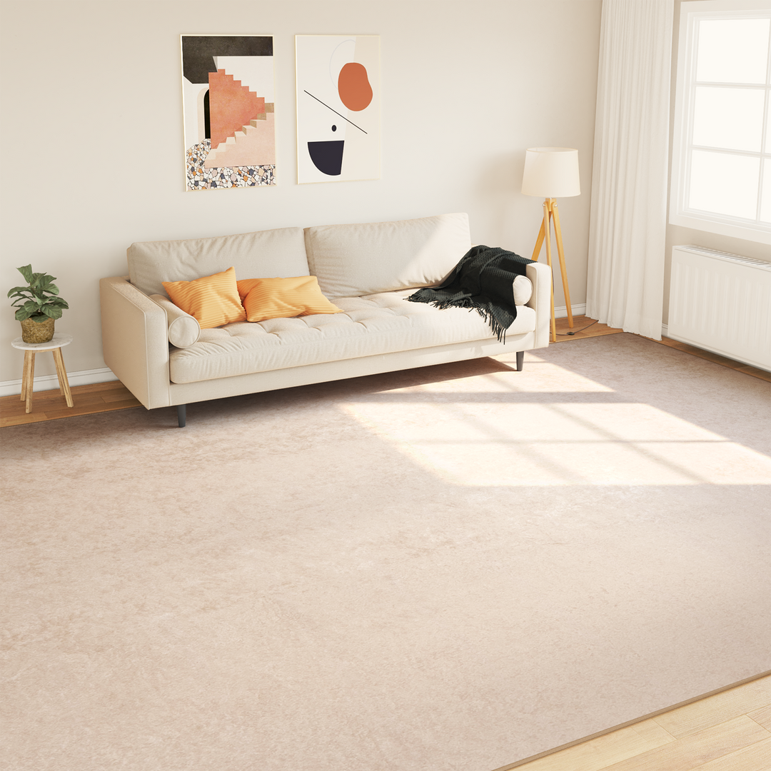 Tæppe Runner MARSA Creme 300 x 400 cm Polyester og PVC