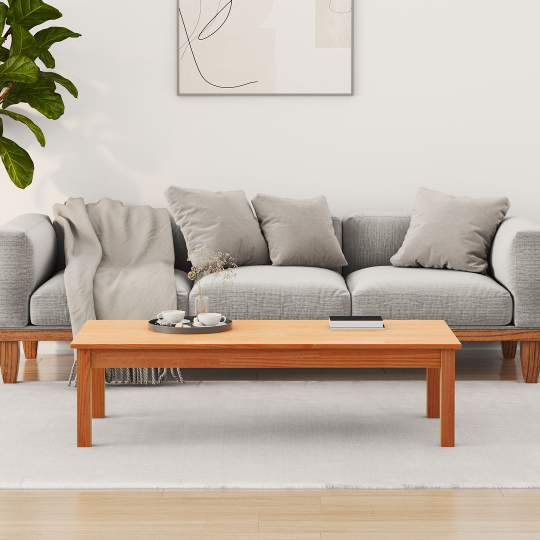 Sofabord Max Brun 110 x 50 x 30 cm Massiv fyrretræ