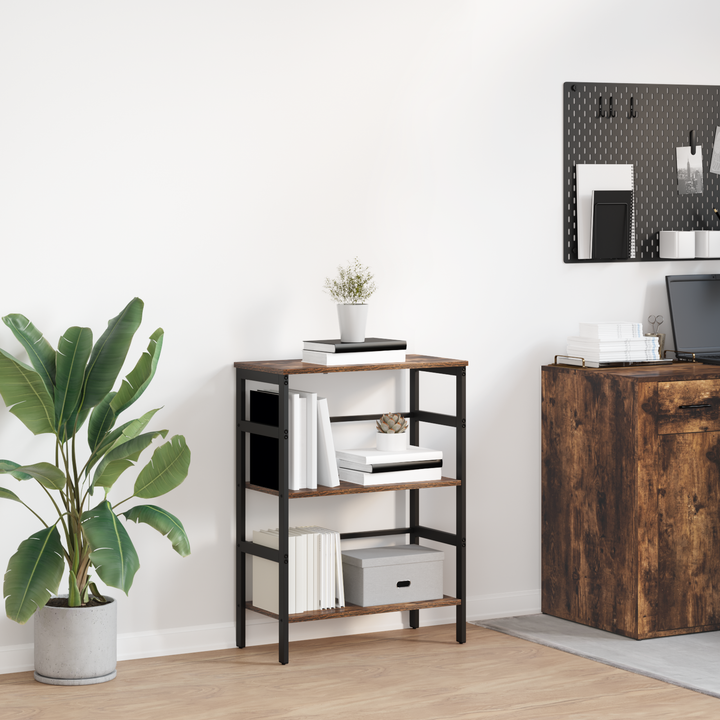 Bogreol Røget eg 60 x 29,5 x 81 cm Konstrueret træ