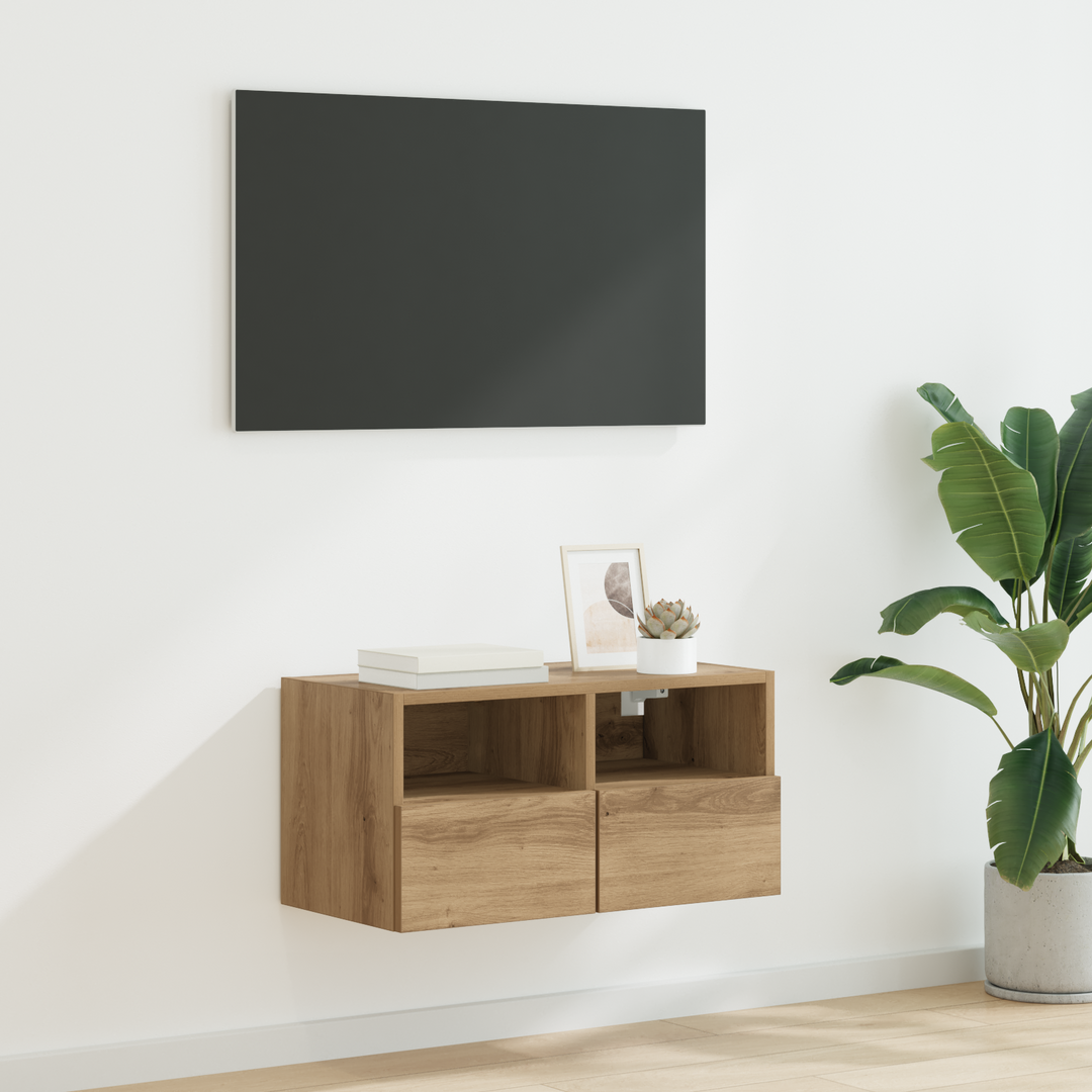TV vægskab Artisan Egetræ 60 x 30 x 30 cm Konstrueret træ