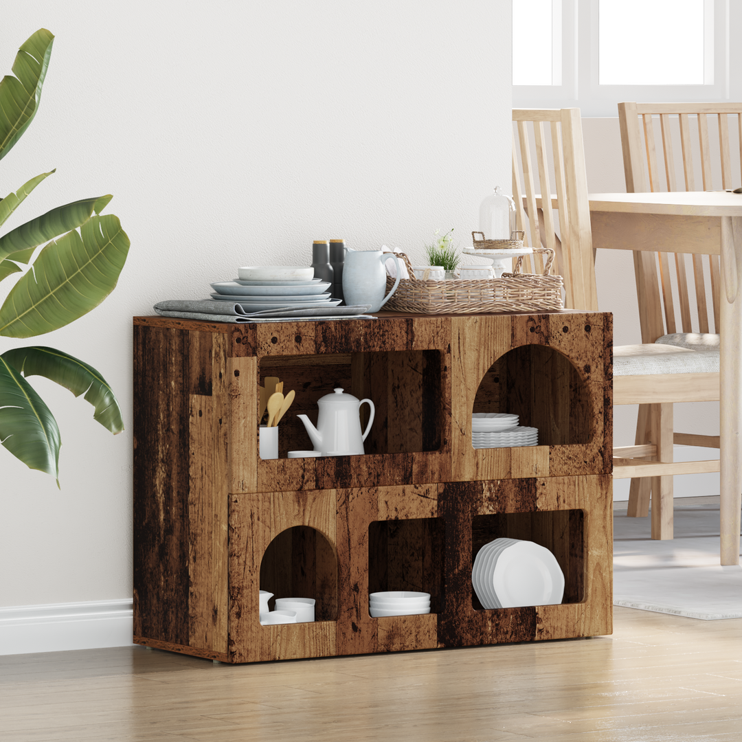 Sideboard ELST Gammelt træ 80,5 x 35 x 59 cm Konstrueret træ