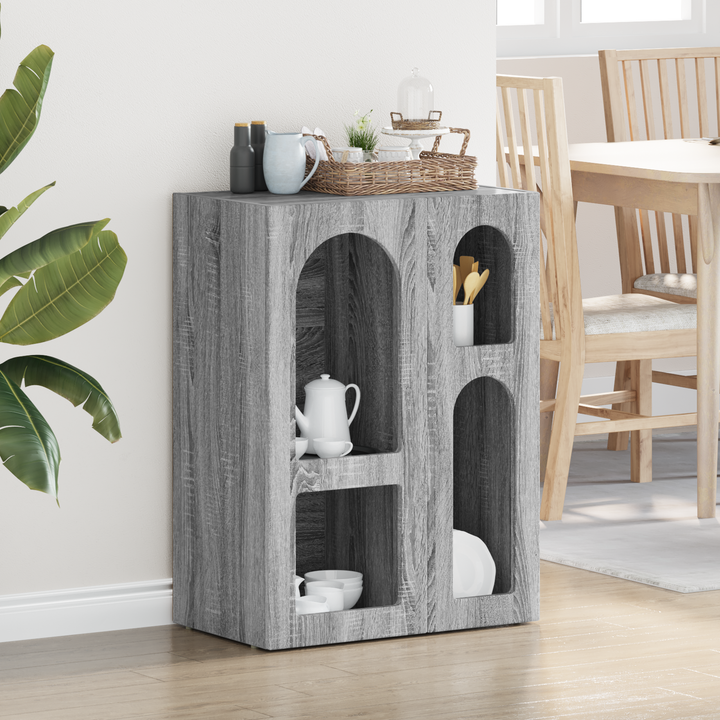 Sideboard ELST Grå Sonoma 59 x 35 x 80.5 cm Konstrueret træ