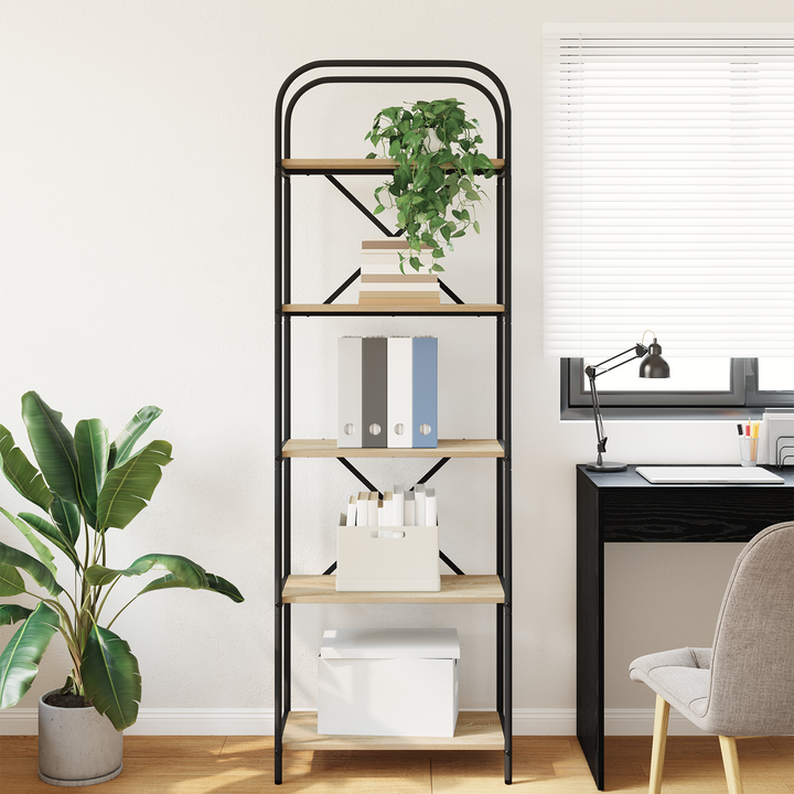 Bogreol Sonoma eg 60 x 30 x 183 cm Konstrueret træ