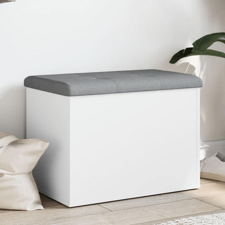 opbevaringsbænk hvid 62x42x45 cm konstrueret træ