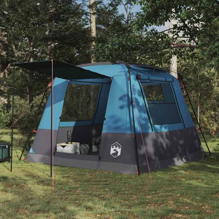 Party Tent Blå 10-personers 185T Polyester med PU Coating