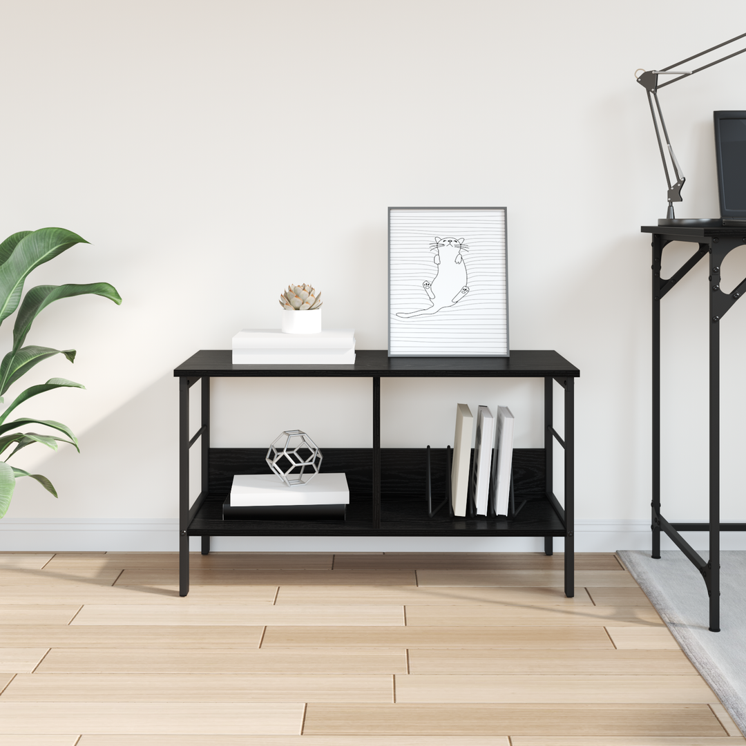 Bogreol Sort eg 82 x 32 x 47 cm Konstrueret træ