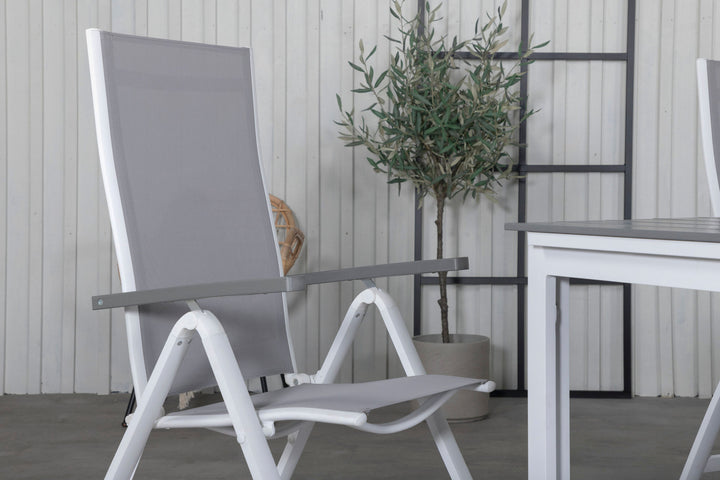 Venture Home Levels Table 160/240 - White/Grey+Albany Light 5-pos white alu / Grey Textilene_4