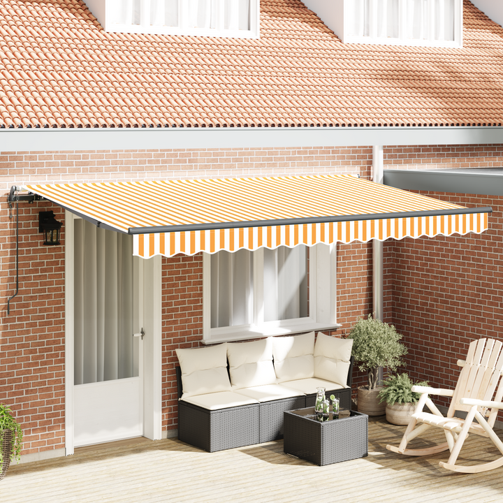 Utrækkelig Markise Gul 350 x 200 cm Stof