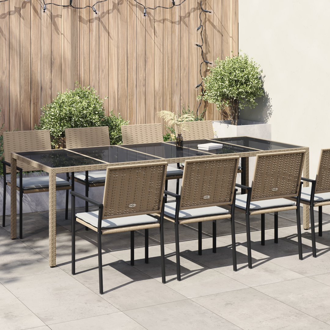 Havemøbel Bord Beige 250 x 100 x 75 cm polyrattan