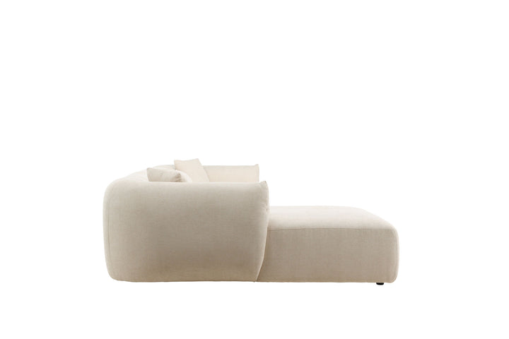 Vind Positano Corner Sofa - Beige Fabric / Right