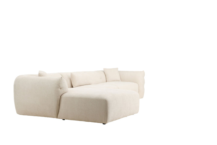 Vind Positano Corner Sofa - Beige Fabric / Right