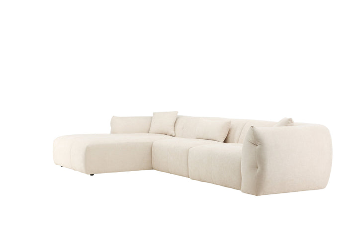 Vind Positano Corner Sofa - Beige Fabric / Right