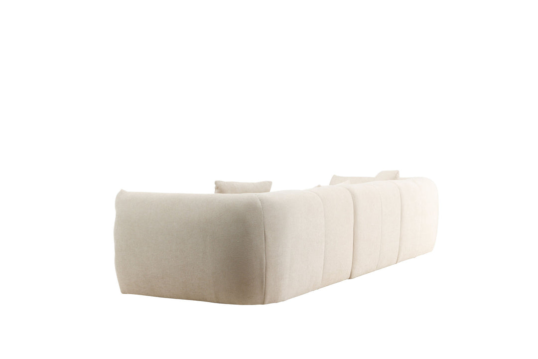 Vind Positano Corner Sofa - Beige Fabric / Right