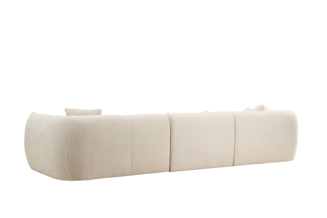 Vind Positano Corner Sofa - Beige Fabric / Right