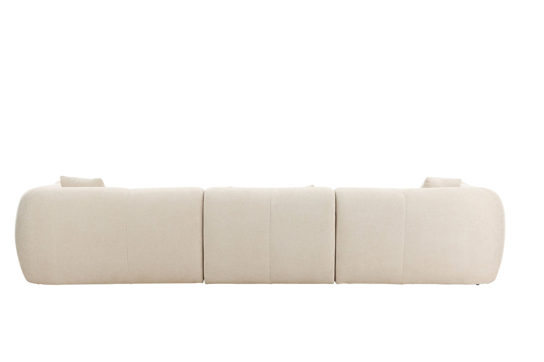Vind Positano Corner Sofa - Beige Fabric / Right