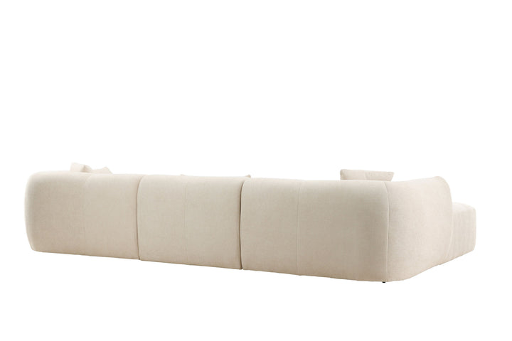 Vind Positano Corner Sofa - Beige Fabric / Right
