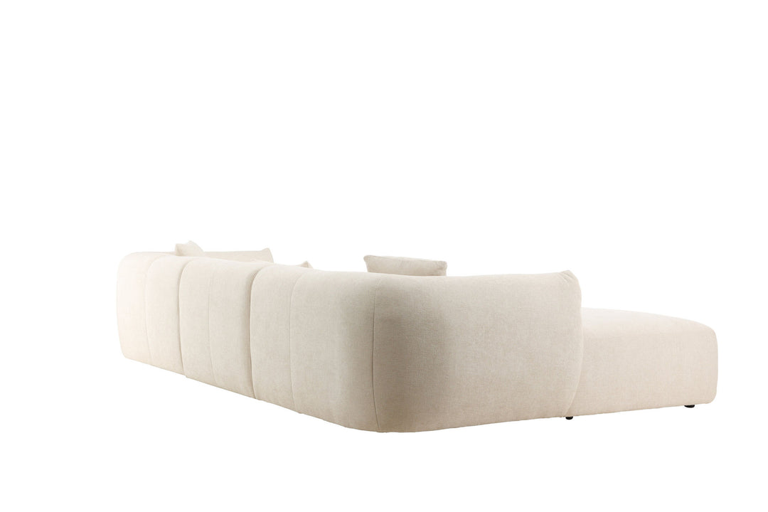 Vind Positano Corner Sofa - Beige Fabric / Right