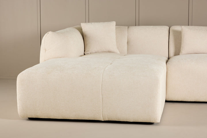 Vind Positano Corner Sofa - Beige Fabric / Right