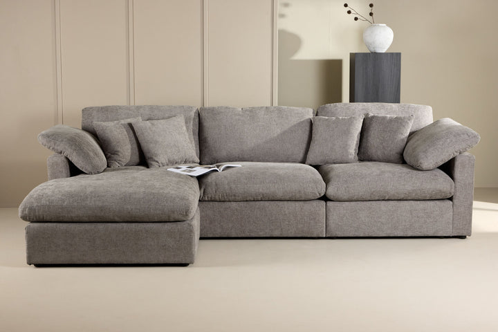 Vind Amalfi Corner Sofa - Dark Grey Fabric /