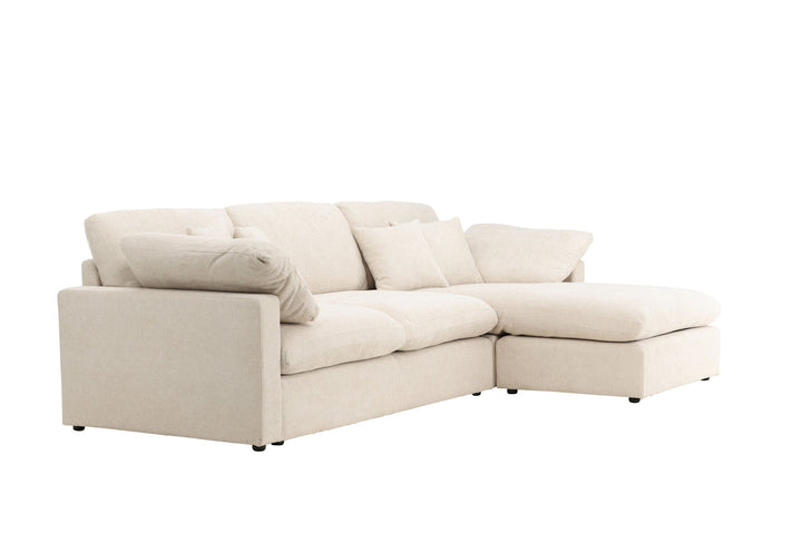 Vind Amalfi Corner Sofa - Beige Fabric /