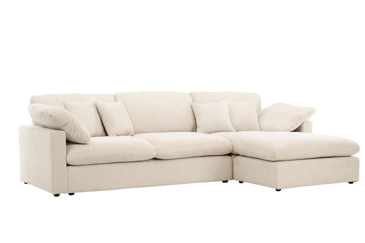 Vind Amalfi Corner Sofa - Beige Fabric /