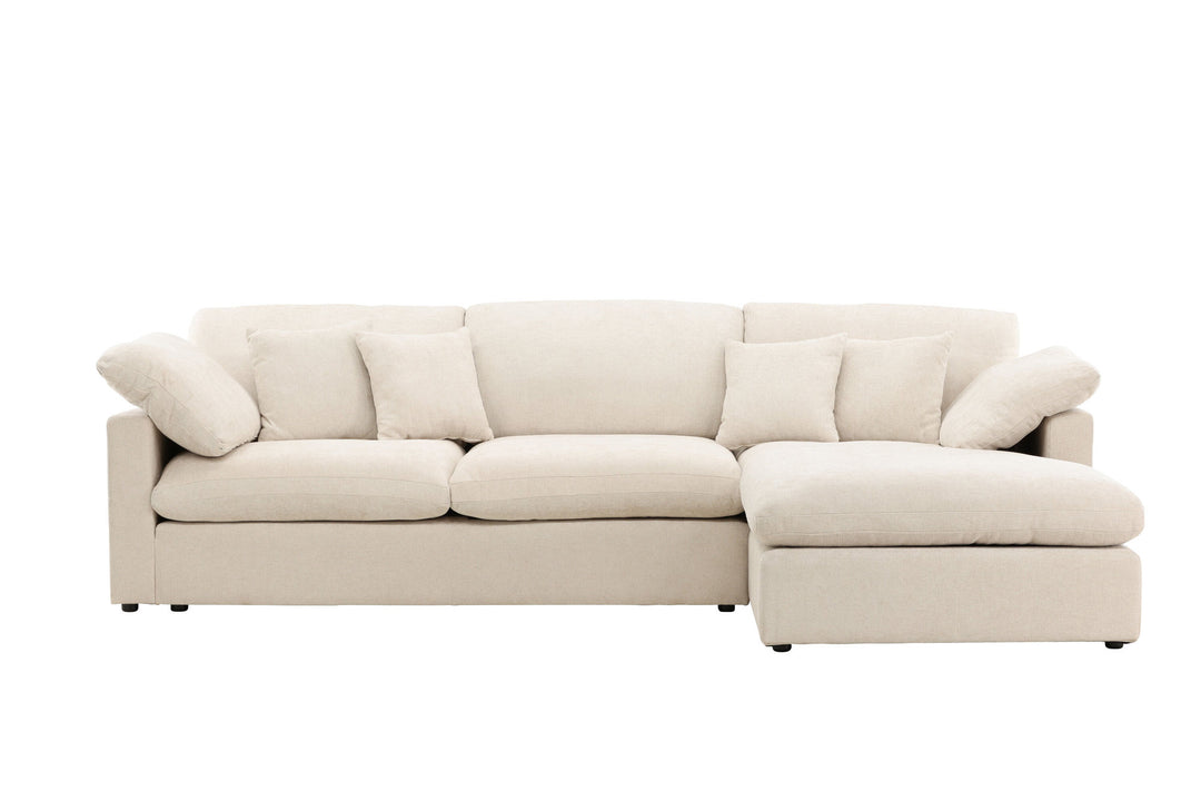 Vind Amalfi Corner Sofa - Beige Fabric /