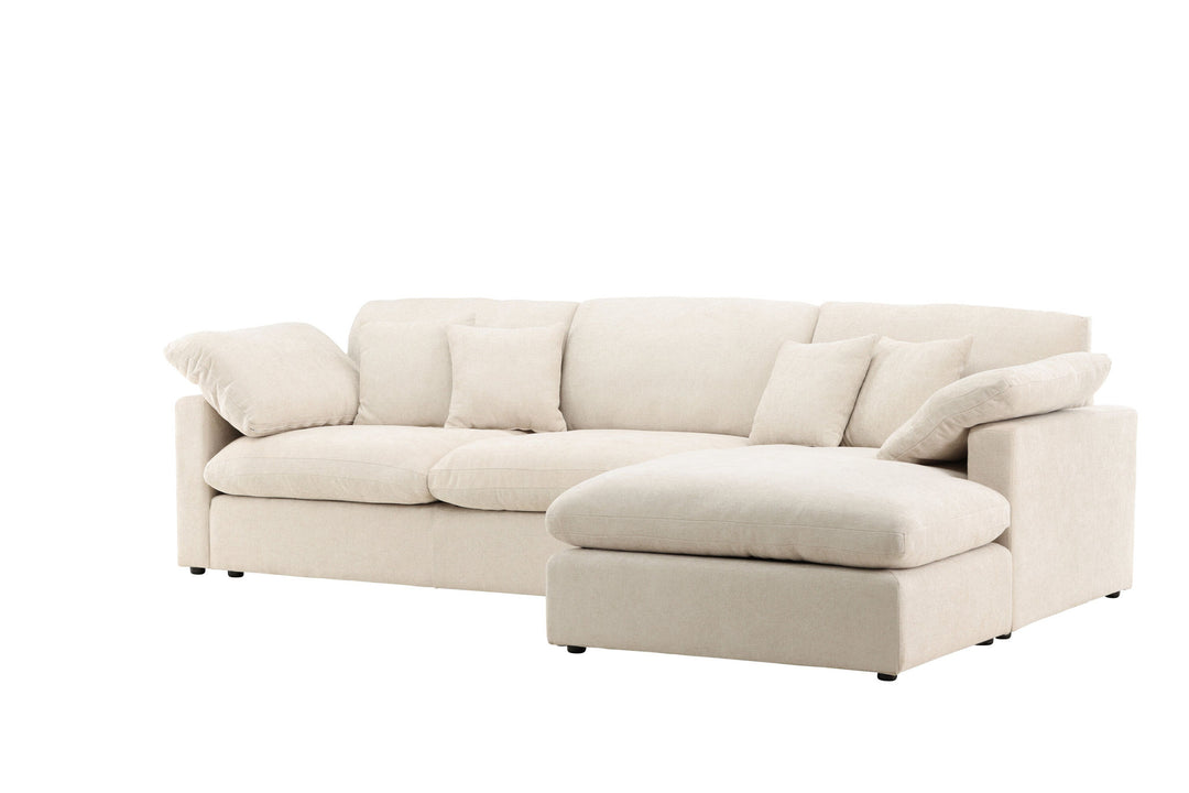 Vind Amalfi Corner Sofa - Beige Fabric /