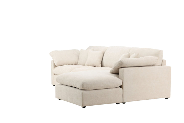 Vind Amalfi Corner Sofa - Beige Fabric /