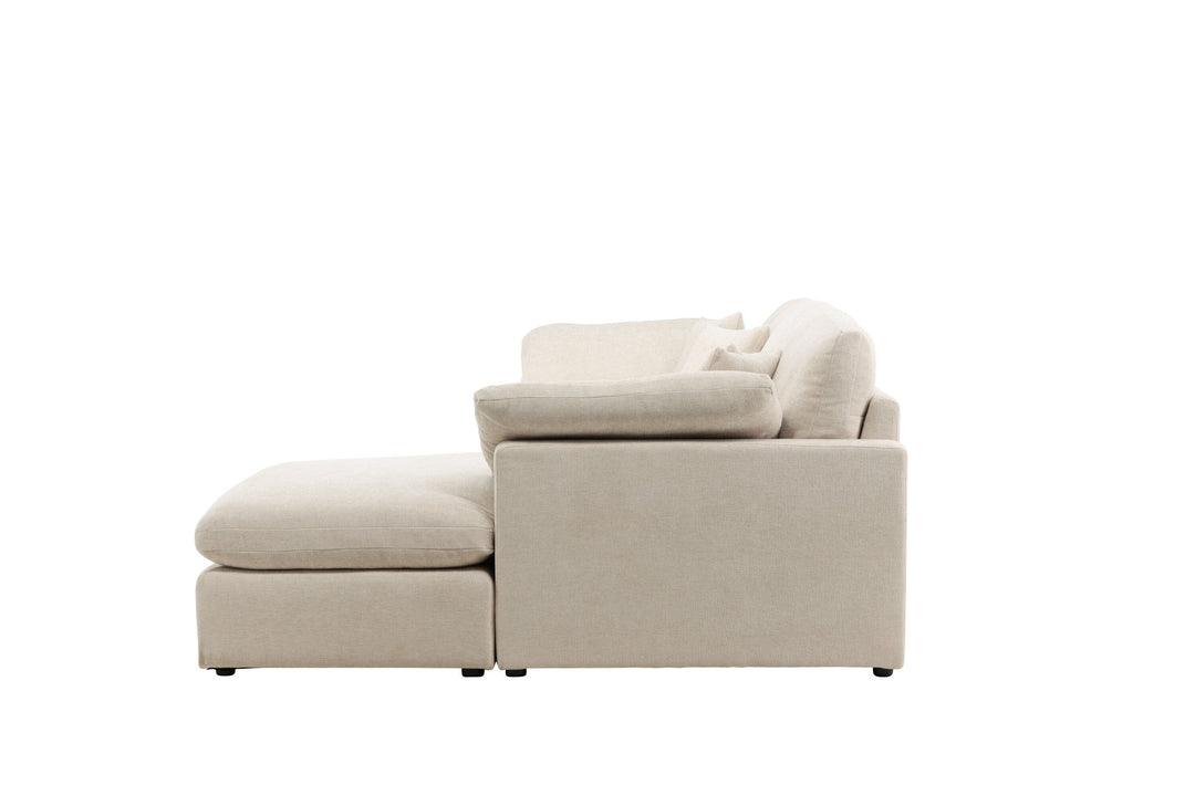 Vind Amalfi Corner Sofa - Beige Fabric /