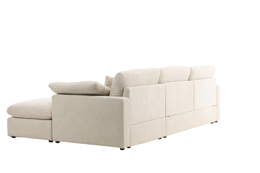 Vind Amalfi Corner Sofa - Beige Fabric /