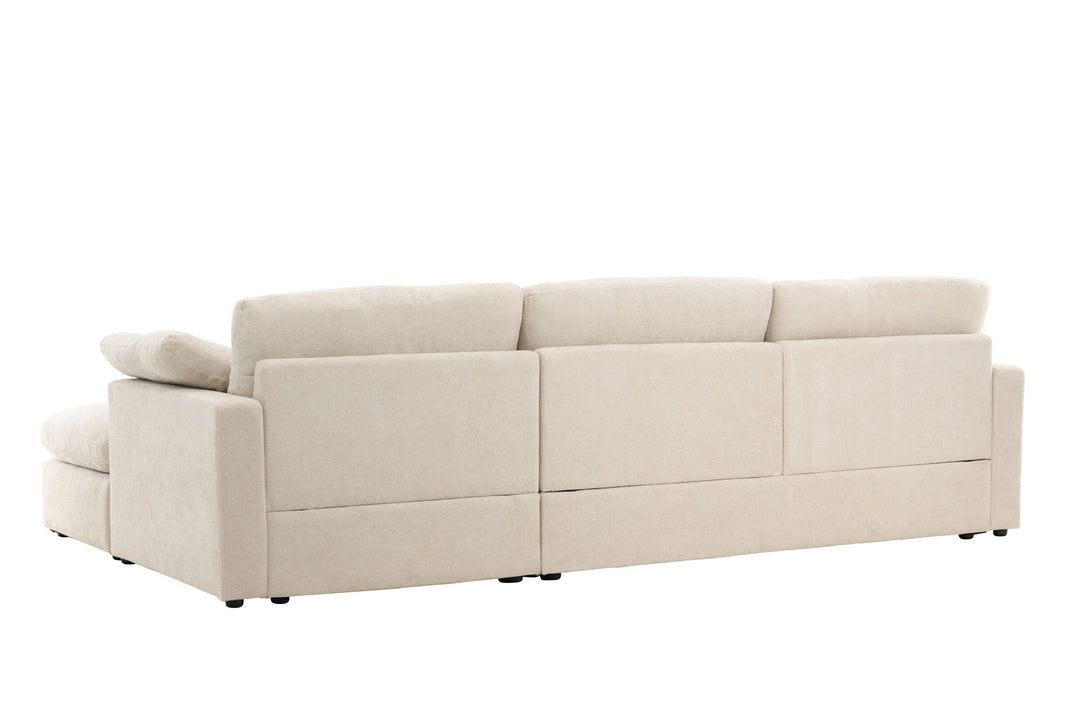 Vind Amalfi Corner Sofa - Beige Fabric /