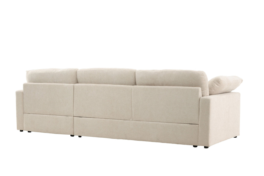 Vind Amalfi Corner Sofa - Beige Fabric /