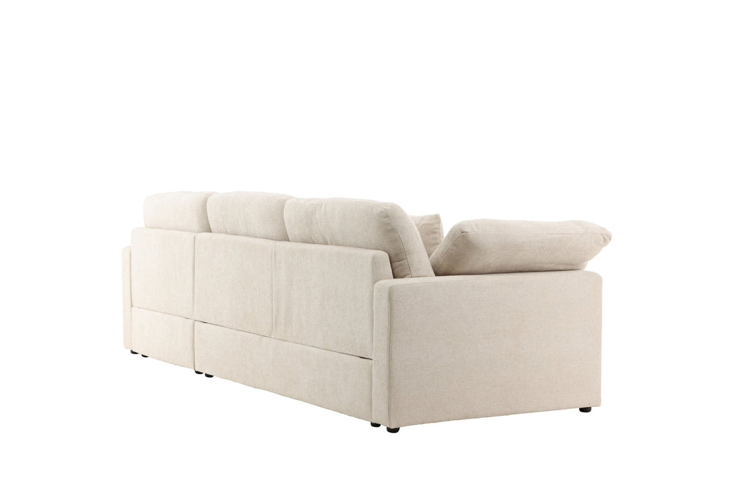 Vind Amalfi Corner Sofa - Beige Fabric /