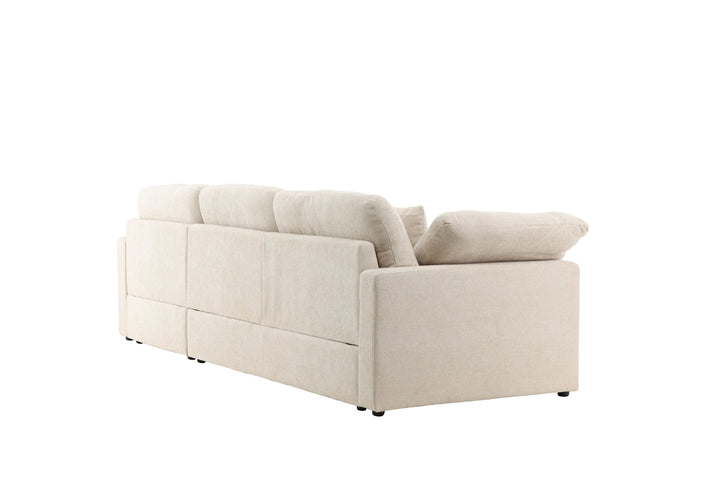 Vind Amalfi Corner Sofa - Beige Fabric /