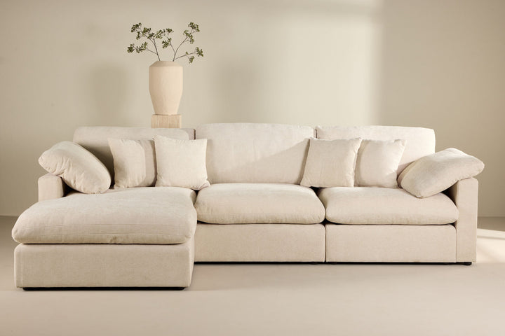 Vind Amalfi Corner Sofa - Beige Fabric /