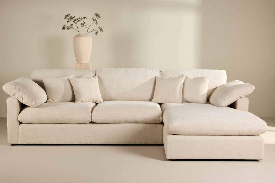 Vind Amalfi Corner Sofa - Beige Fabric /