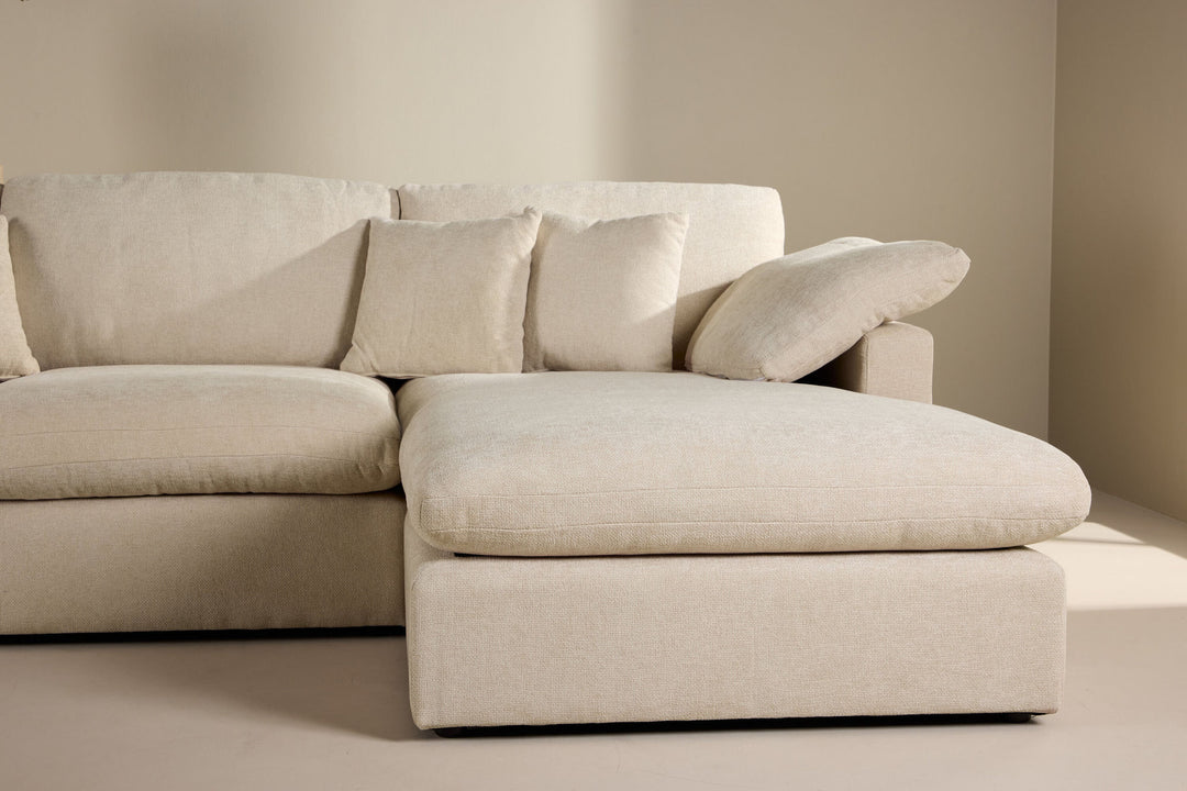 Vind Amalfi Corner Sofa - Beige Fabric /