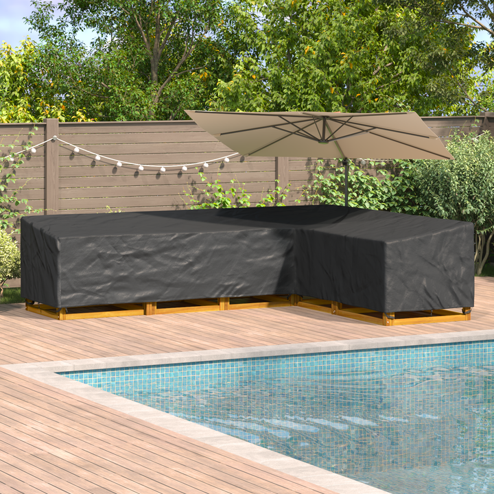 Møbelbetræk Sort 330 x 255 x 80 cm 210D Oxford Stof