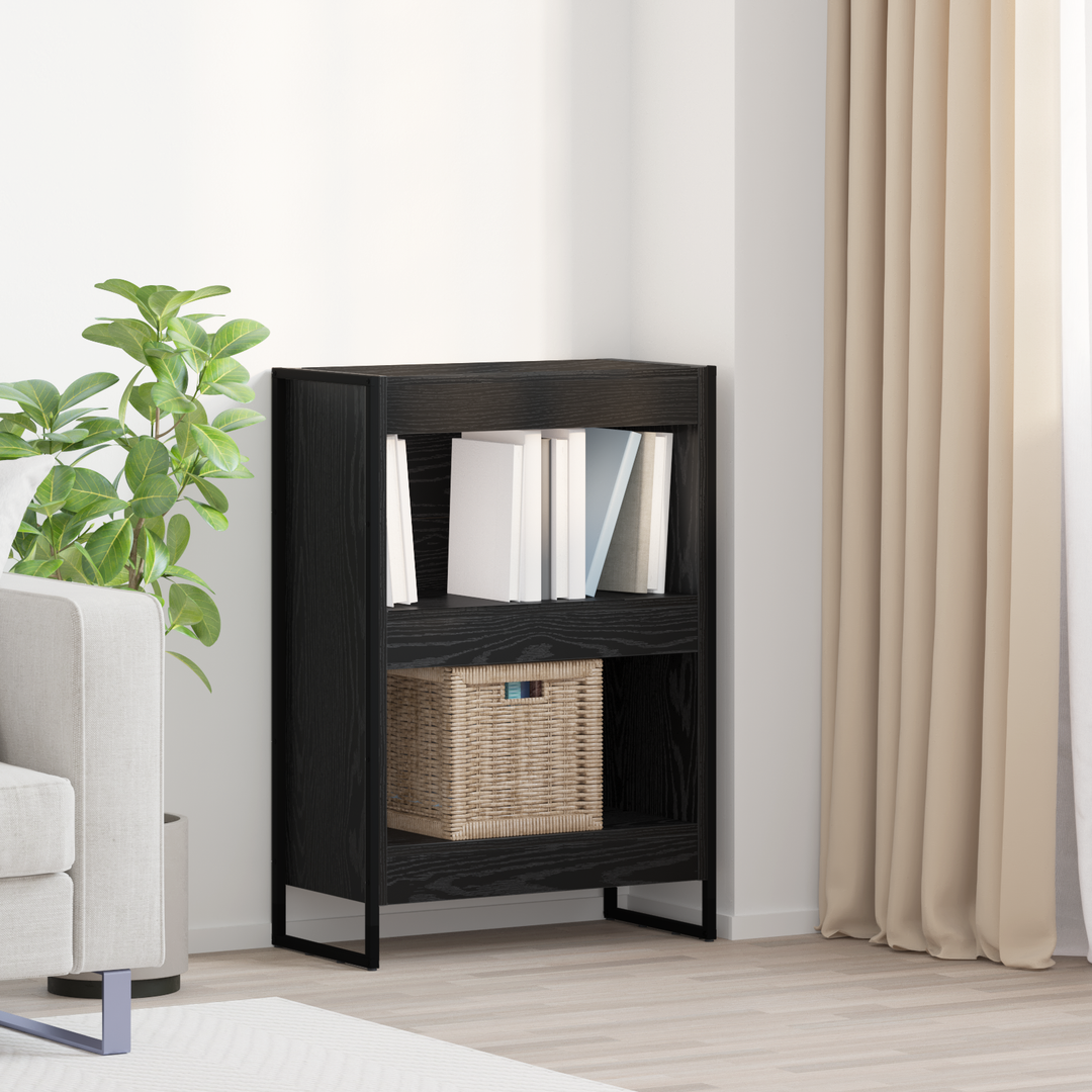 Bogskab Sort eg 60 x 30 x 86,5 cm Konstrueret træ