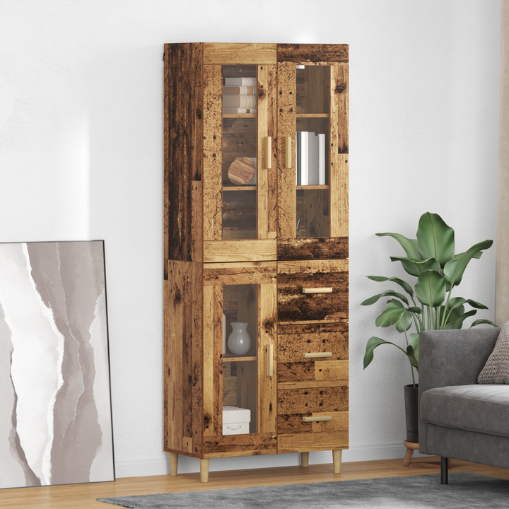 Highboard Gammelt træ 69,5 x 34 x 180 cm Konstrueret træ