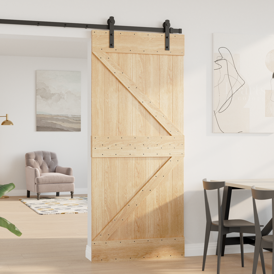 Dør NARVIK Naturfarvet 90 x 210 cm Massivt Fyrretræ