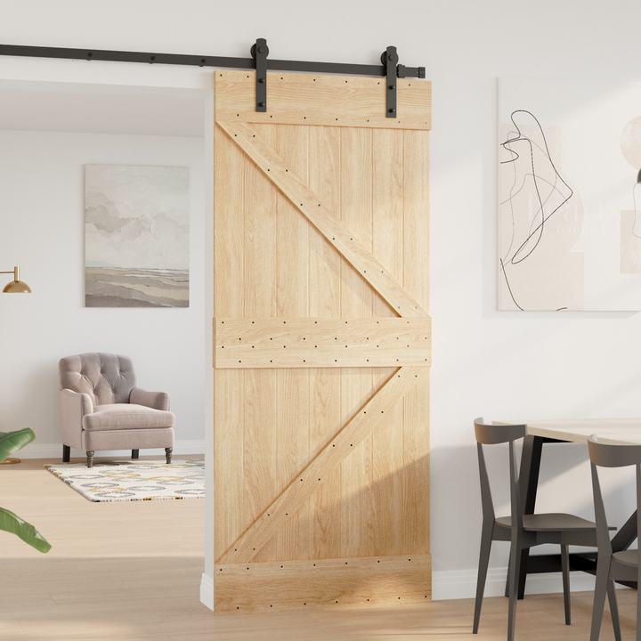 Dør NARVIK Naturfarvet 90 x 210 cm Massivt Fyrretræ