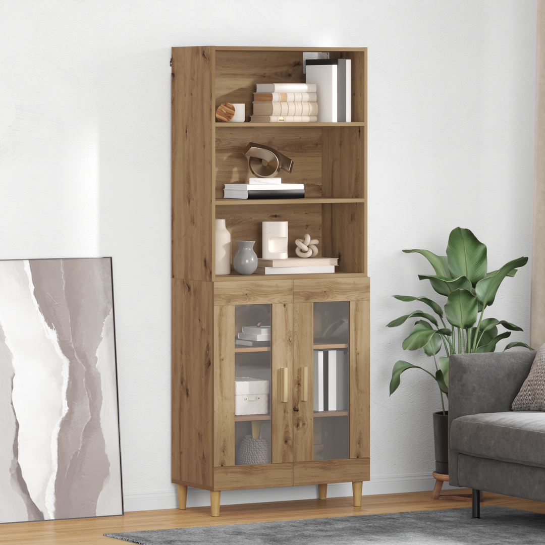 Highboard Artisan Egetræ 69,5 x 32,5 x 180 cm Konstrueret træ