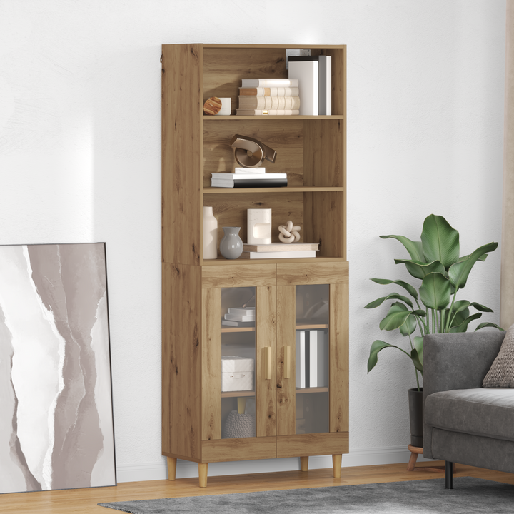 Highboard Artisan Egetræ 69,5 x 32,5 x 180 cm Konstrueret træ