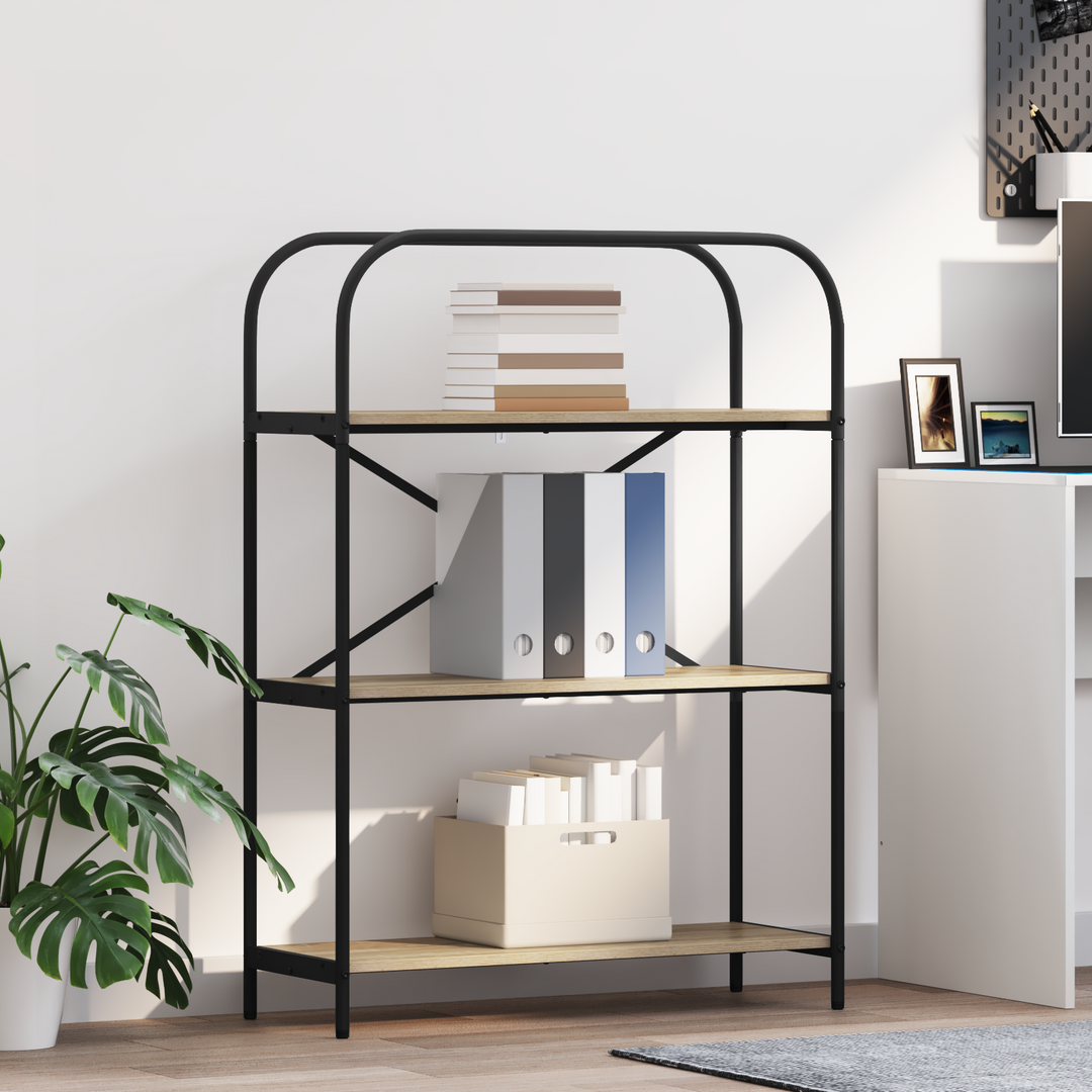 Bogreol Sonoma eg 80 x 30 x 109 cm Konstrueret træ