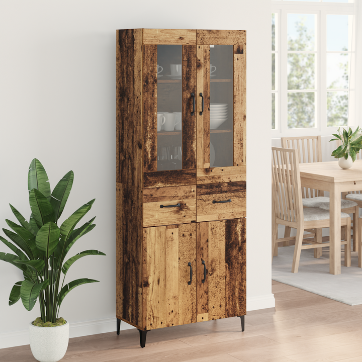 Highboard Gammelt træ 69,5 x 34 x 180 cm Konstrueret træ