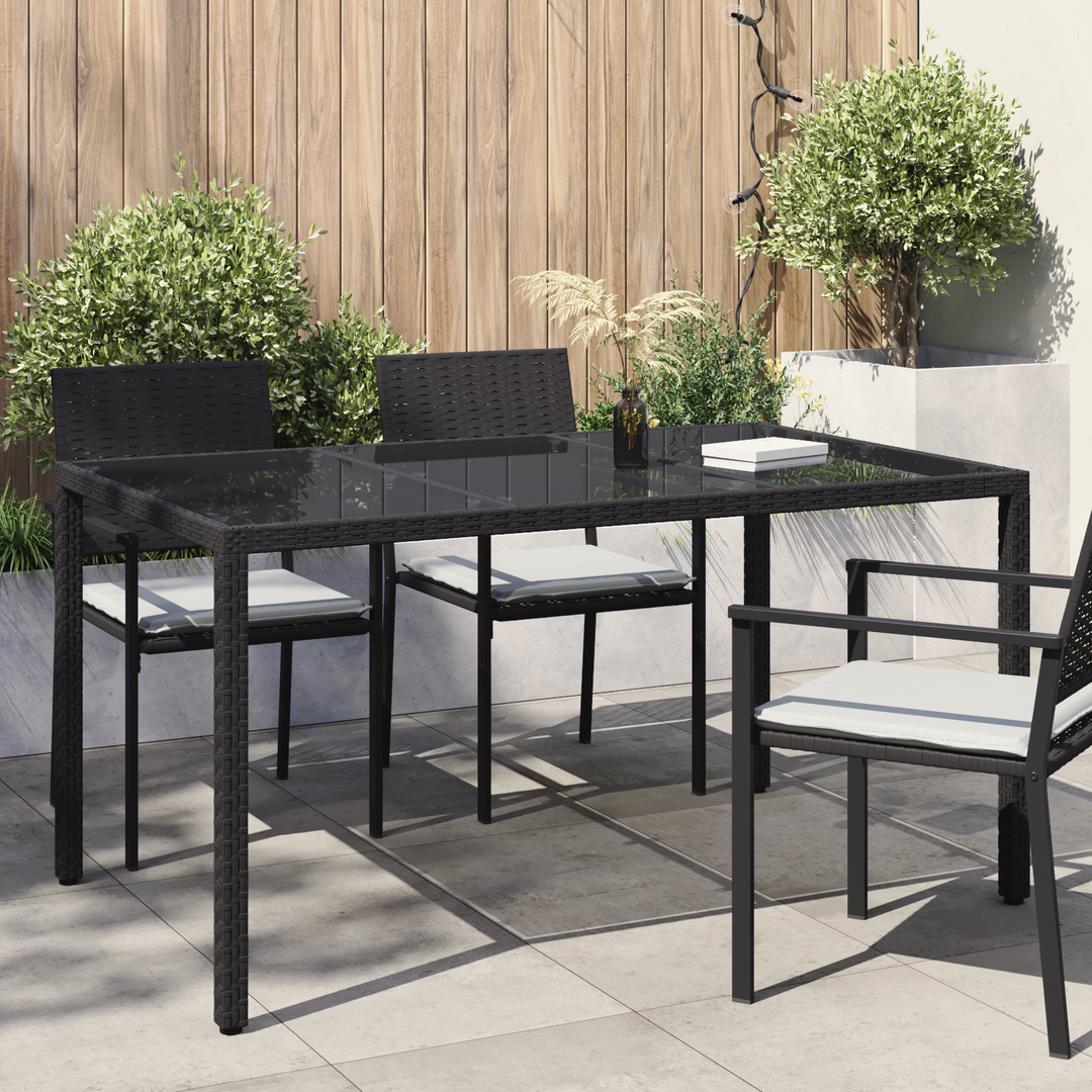 Havemøbel Bord Sort 150 x 90 x 75 cm polyrattan