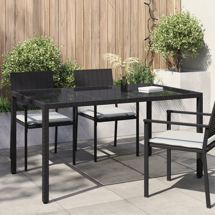 Havemøbel Bord Sort 150 x 90 x 75 cm polyrattan
