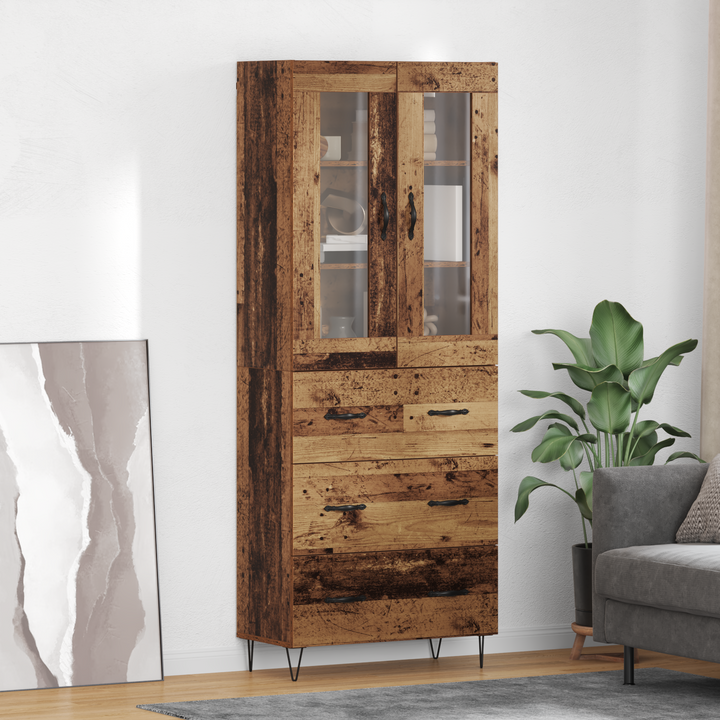 Highboard Gammelt træ 69,5 x 34 x 90 cm Konstrueret træ