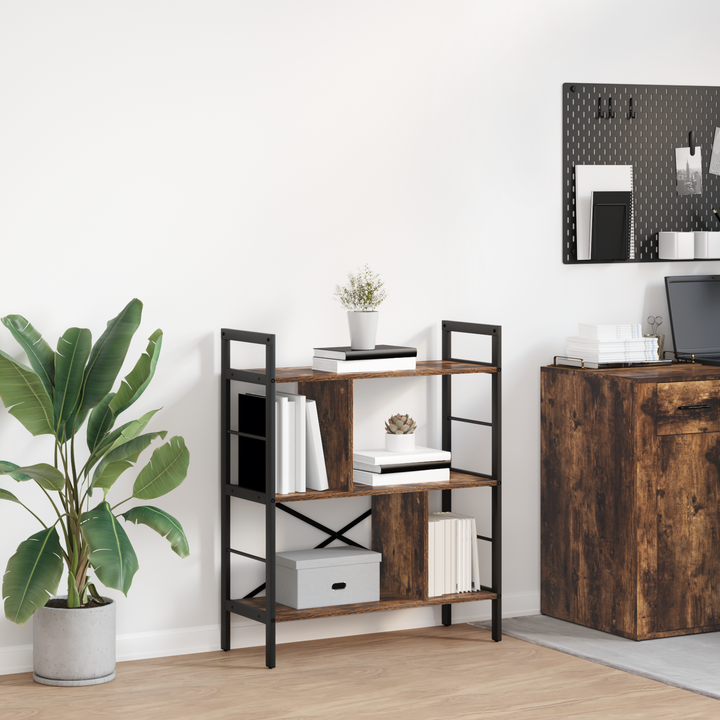 Bogreol Røget eg 75 x 30 x 91 cm Konstrueret træ